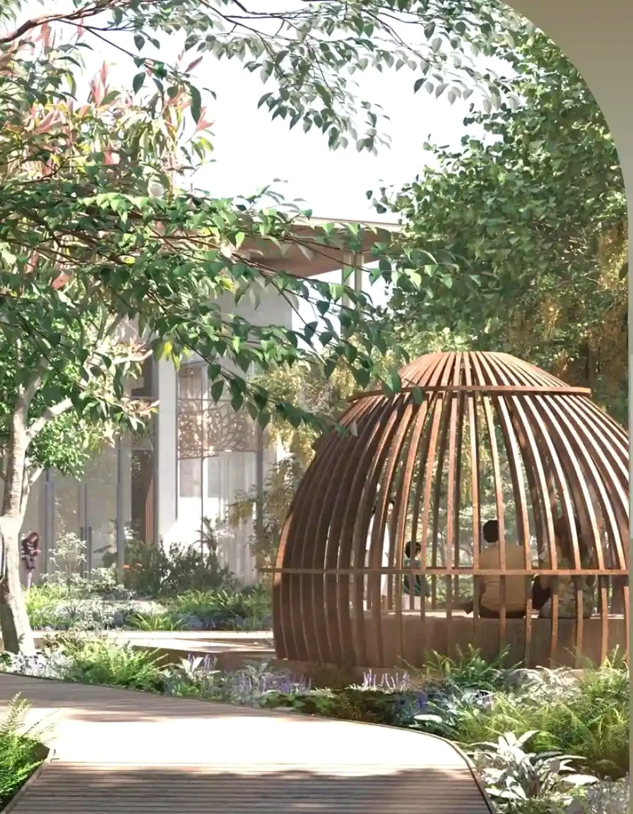 Sobha Crescent Sector 63A Tree Grove with meditation desk
